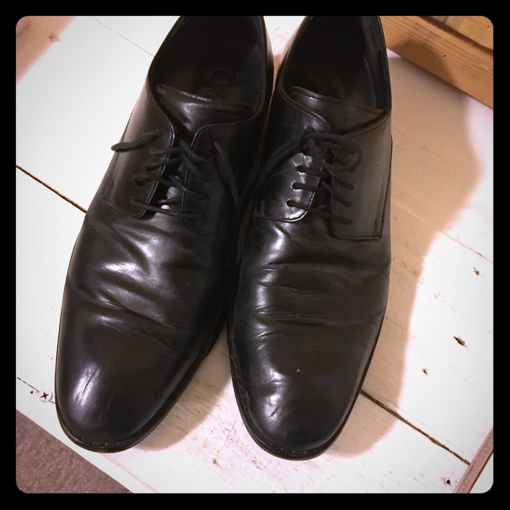 Cole Haan Nike Air Dress Shoes Lace Up Black